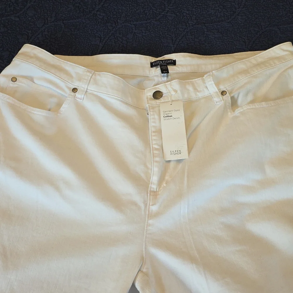 Eileen Fisher Women's White Jeans size 18W - Picture 2 of 6